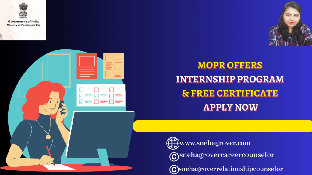 MOPR OFFERS INTERNSHIP PROGRAM & FREE CERTIFICATE APPLY NOW