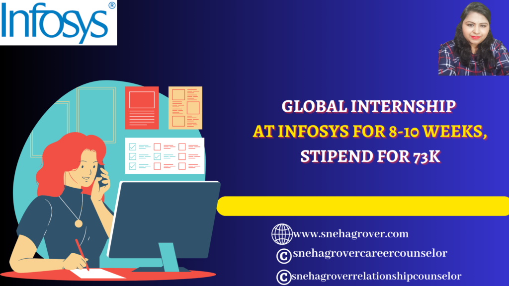 GLOBAL INTERNSHIP AT INFOSYS FOR 8-10 WEEKS, STIPEND FOR 73K